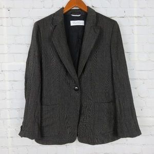 Max Mara Italy Wool Blend Career Blazer Jacket 12